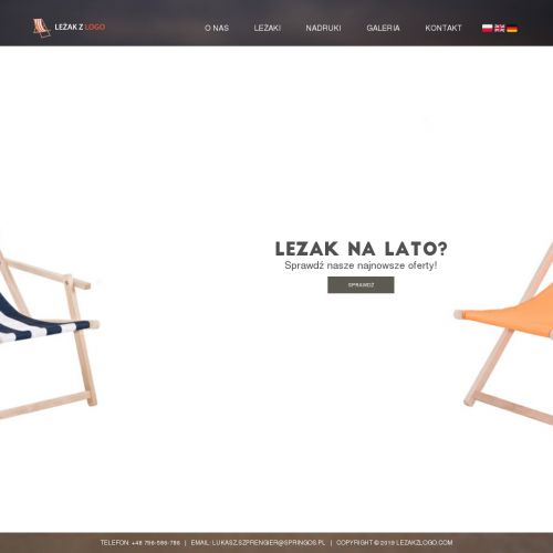 Drewniane leżaki reklamowe z nadrukiem cyfrowym w Krakowie