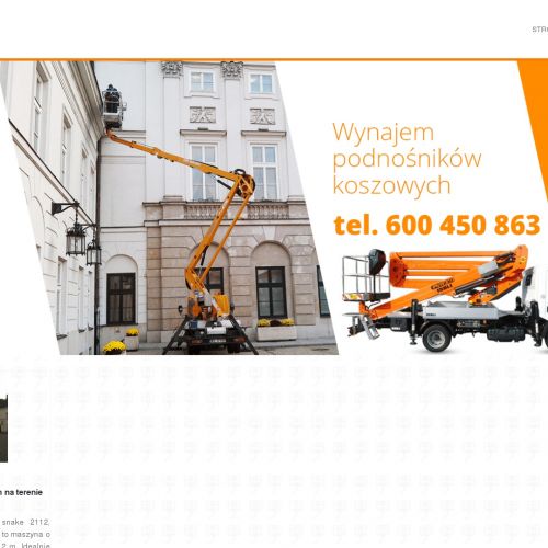 Podnośnik koszowy 21 m w Żyrardowie