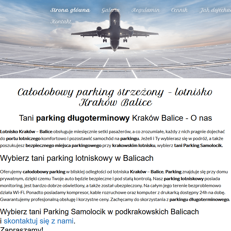 Parking balice długoterminowy