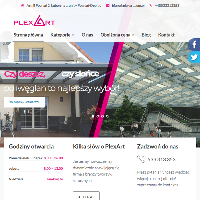 Poliwęglan komorowy w Warszawie